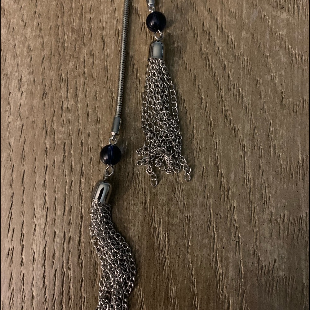 NWT Silver Tassel Necklace